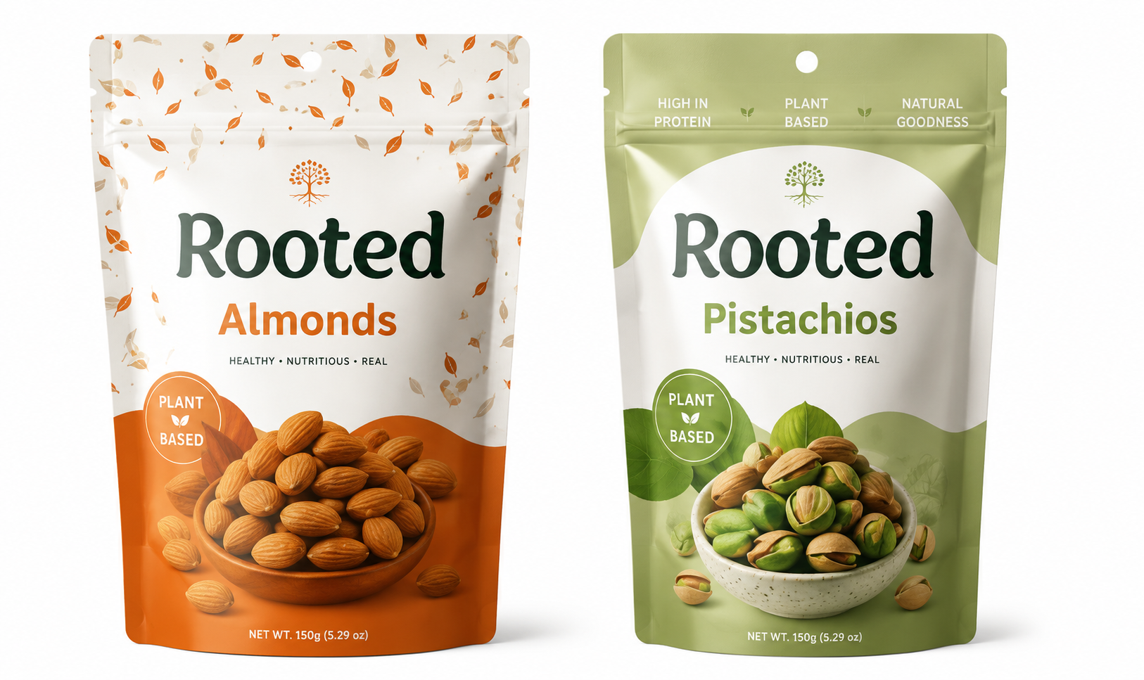 Rooted snacks packaging