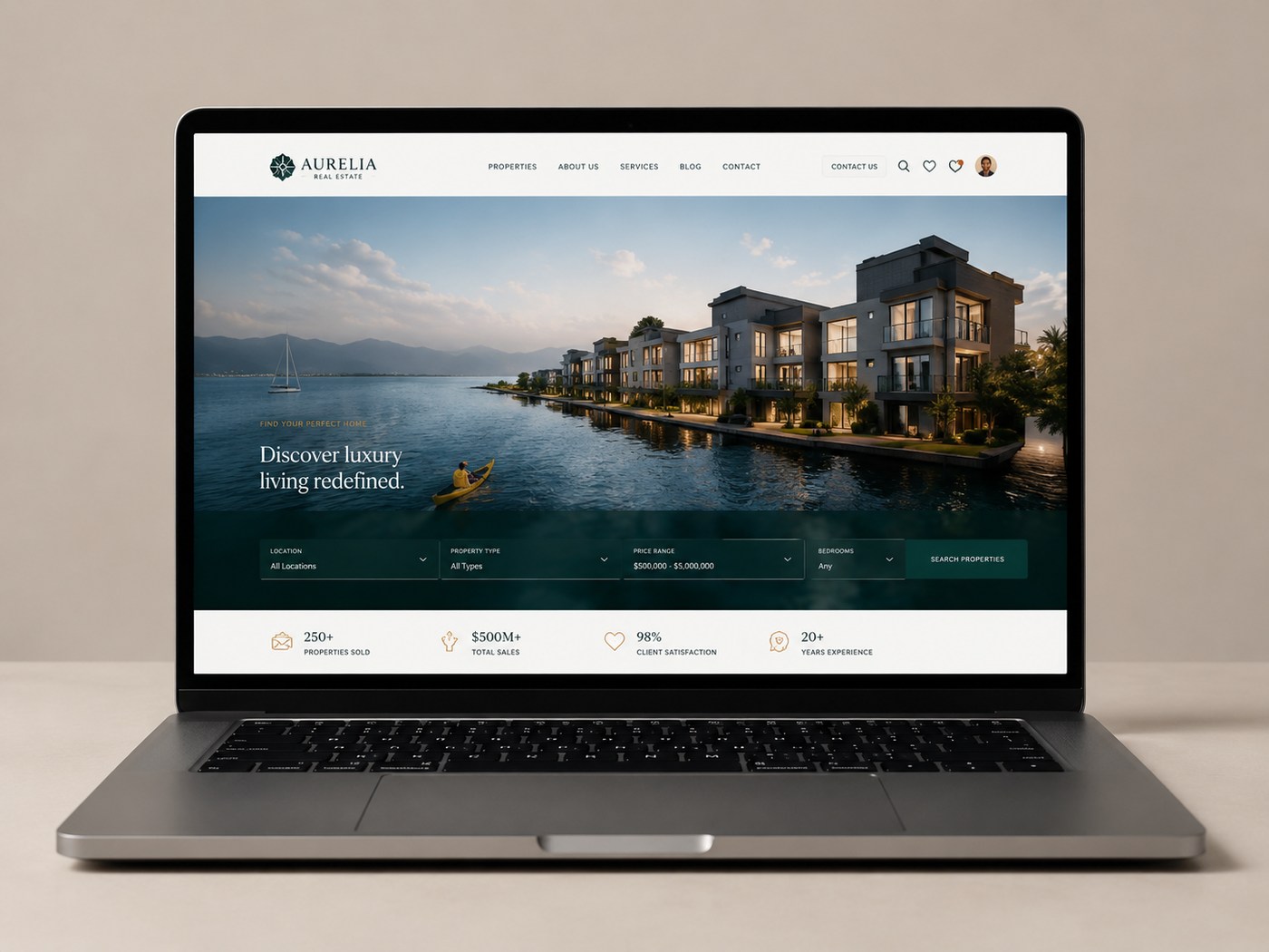 Aurelia Real Estate website